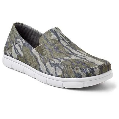 Huk Mossy Oak Brewster Slip-On Boat Shoes Mens Sz. 8 Canvas Lightweight Non-Slip Sole Durable Casual Fishing Footwear