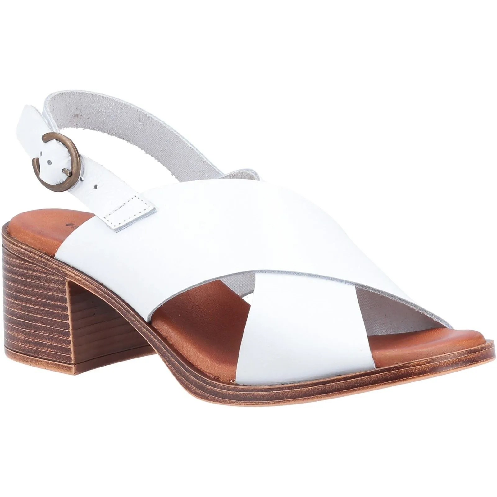 Hush Puppies Gabrielle Heeled Sandal Ladies in White