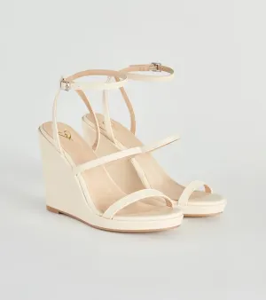 In The Sun Strappy Platform Wedges