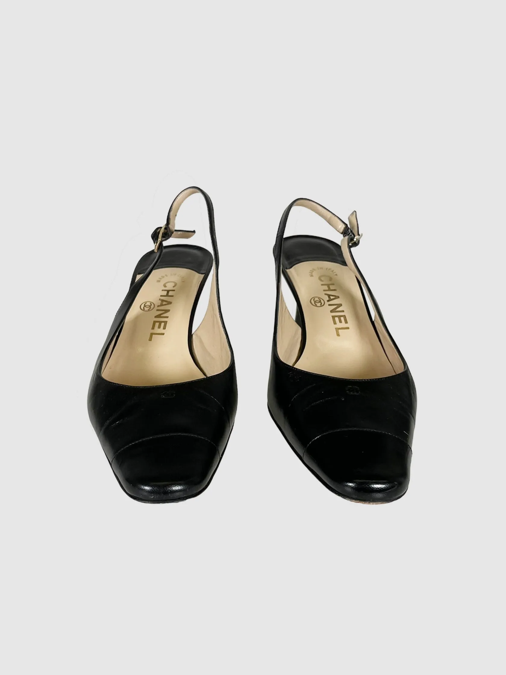 Interlocking CC Slingback Wedges - Size 37.5