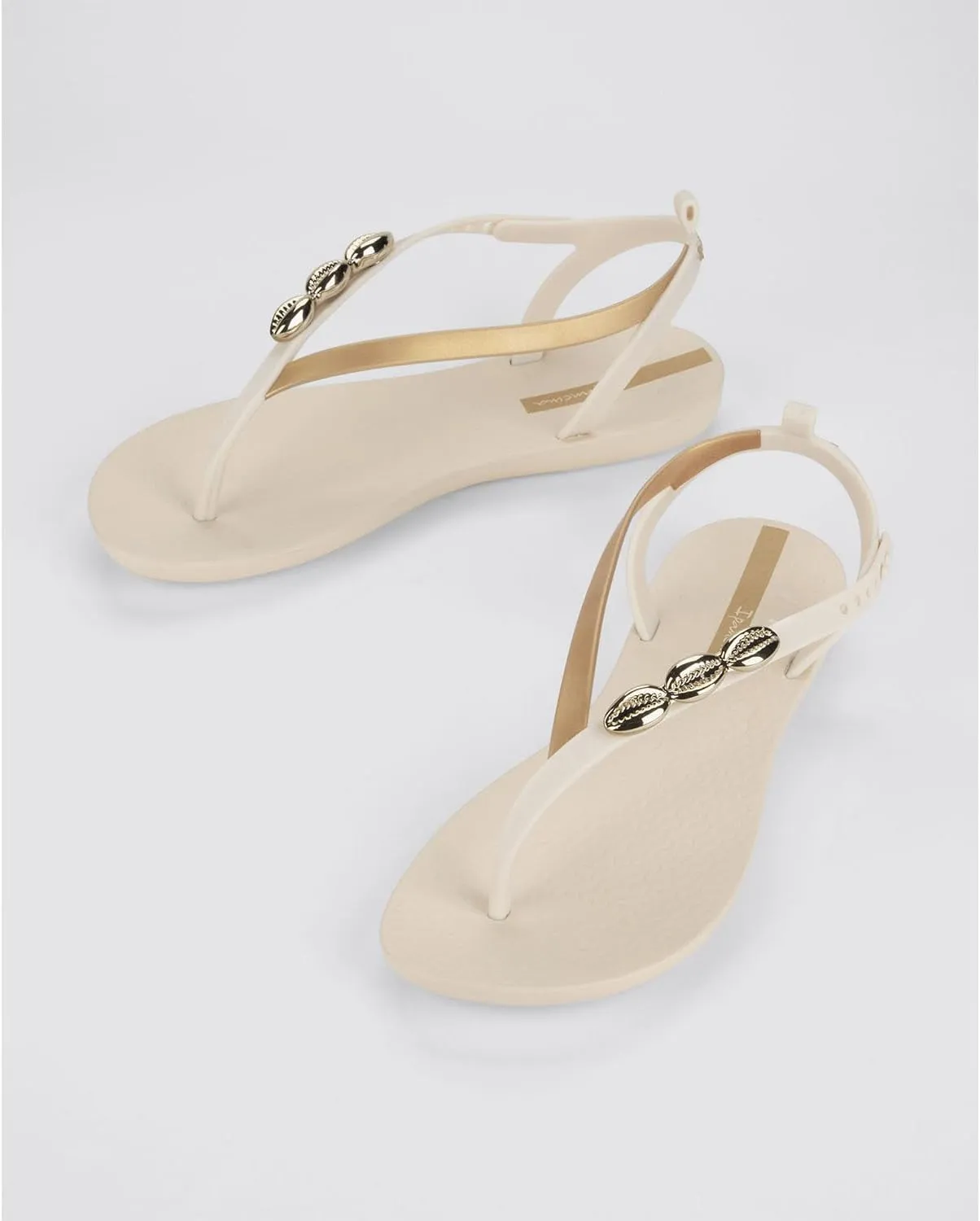 Ipanema Salty Womens Sandals - Lace Up Sandals for Women, Dressy Sandals with Sea Shells, T-Strap Thong Sandals, Tie Up Sandals, Flat Sandals, Summer Dress Sandals, Comfortable