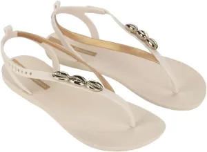 Ipanema Salty Womens Sandals - Lace Up Sandals for Women, Dressy Sandals with Sea Shells, T-Strap Thong Sandals, Tie Up Sandals, Flat Sandals, Summer Dress Sandals, Comfortable