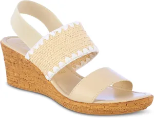 ITALIAN Shoemakers Womens Dannon Wedges 7 Natural