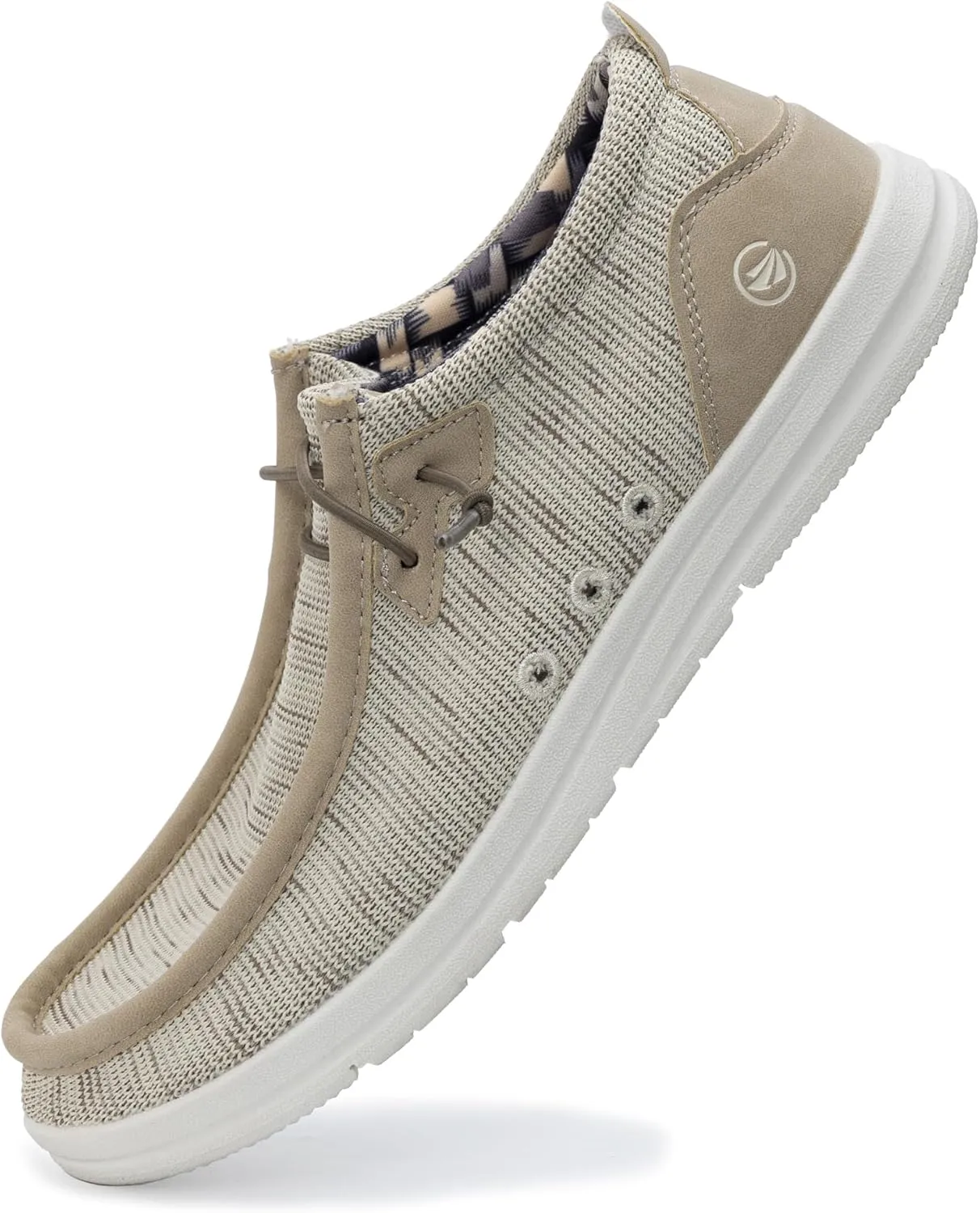 JARLIF Men's Casual Slip-on Loafers Boat Shoes Comfortable Arch Support Width Walking Canvas Shoes US Size 7-13