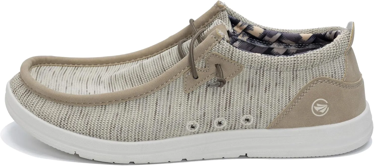 JARLIF Men's Casual Slip-on Loafers Boat Shoes Comfortable Arch Support Width Walking Canvas Shoes US Size 7-13