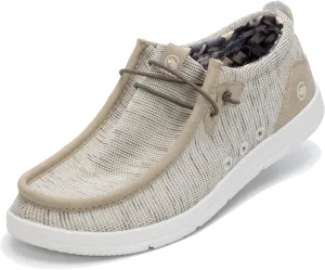 JARLIF Men's Casual Slip-on Loafers Boat Shoes Comfortable Arch Support Width Walking Canvas Shoes US Size 7-13