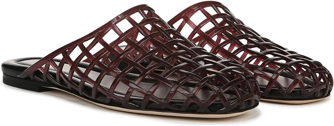 Jelly Shoes for Women Mesh Jelly Sandals Slides Closed Toe Flats Slip on Round Toe Summer Beach Slippers Mules