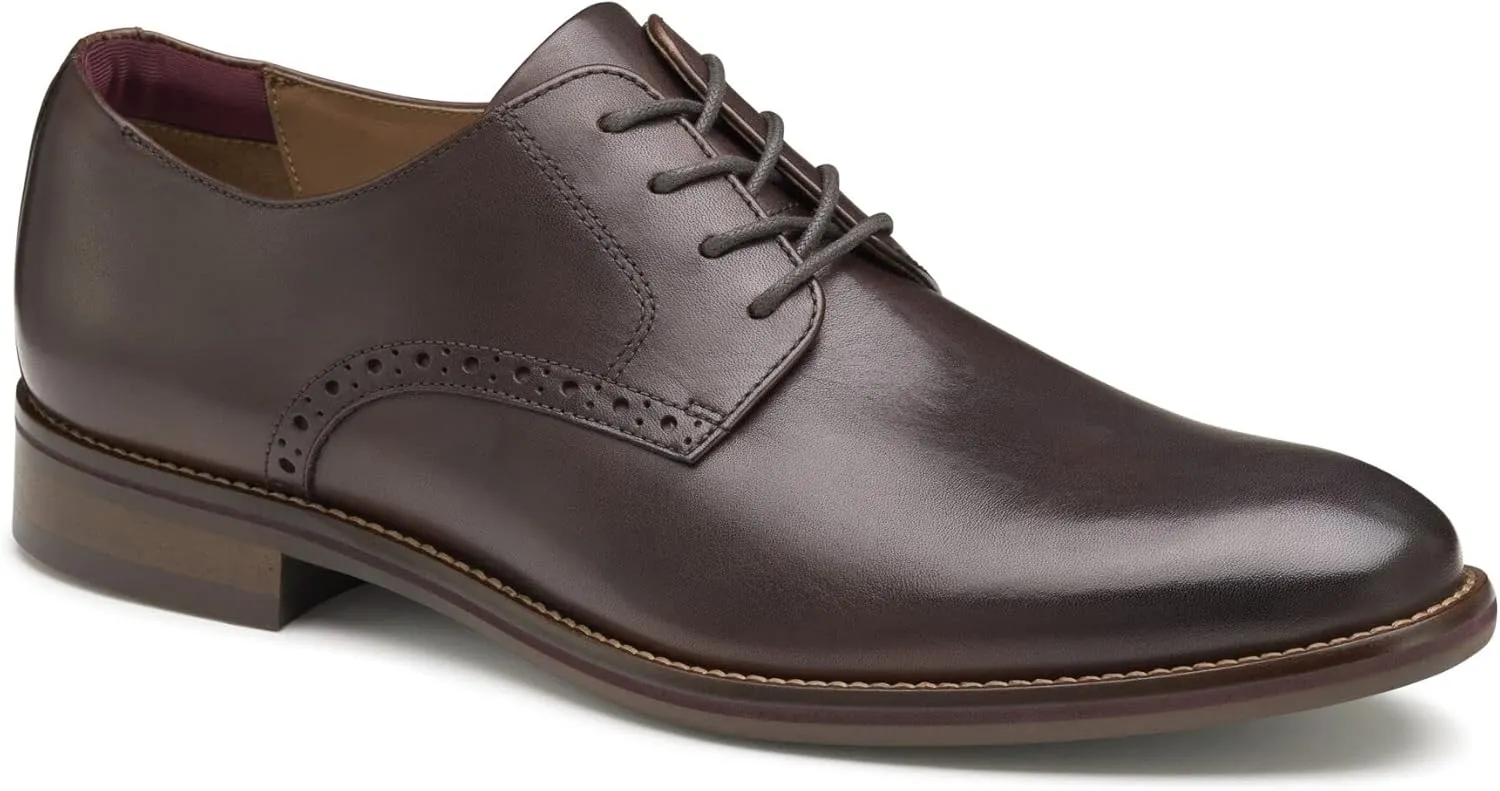 Johnston & Murphy Men’s Conard 2.0 Plain Toe Shoe – Men's Dress Shoes, Dress Shoes for Men, Rich Italian Leather Shoes, Men’s Work Shoes, Cushioned Footbed & Rubber Sole