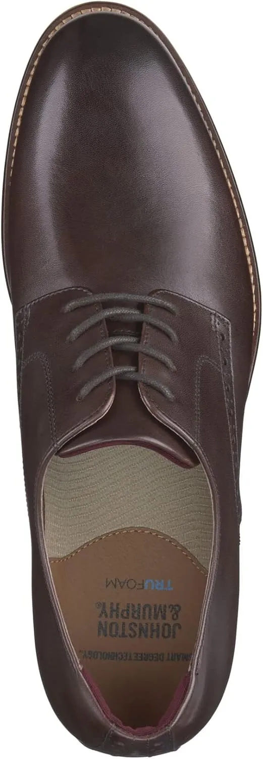 Johnston & Murphy Men’s Conard 2.0 Plain Toe Shoe – Men's Dress Shoes, Dress Shoes for Men, Rich Italian Leather Shoes, Men’s Work Shoes, Cushioned Footbed & Rubber Sole