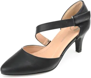 Journee Collection Women's Tillis Tru Comfort Foam Pointed Toe Mid Heel Pumps - Size: 7 - Black