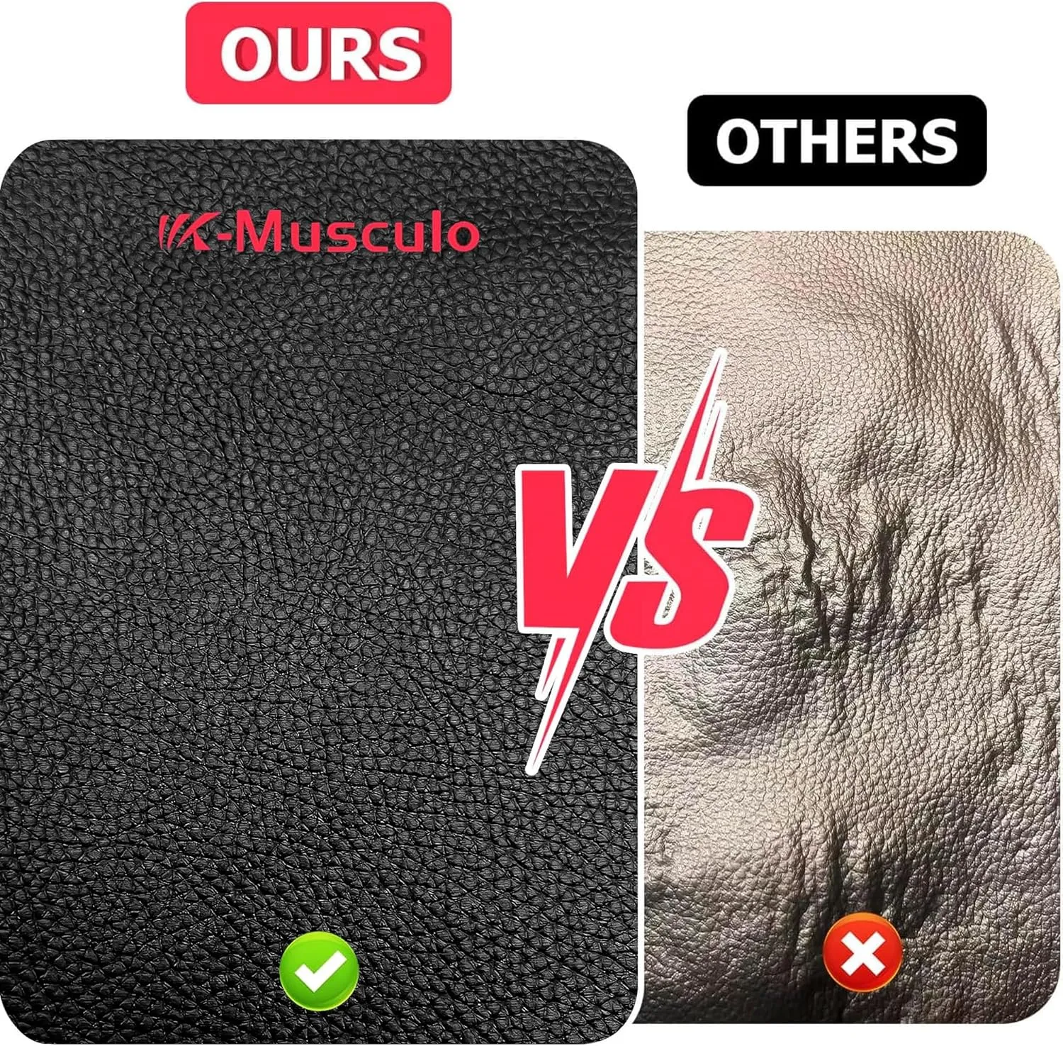 K-Musculo Vinyl Fabric, Marine Faux Leather Upholstery, for Upholstery Crafts, DIY Sewings, Sofa, Handbag, Earrings, Hair Bows Decorations (Black 54'' X 108'' inch 3Yd)