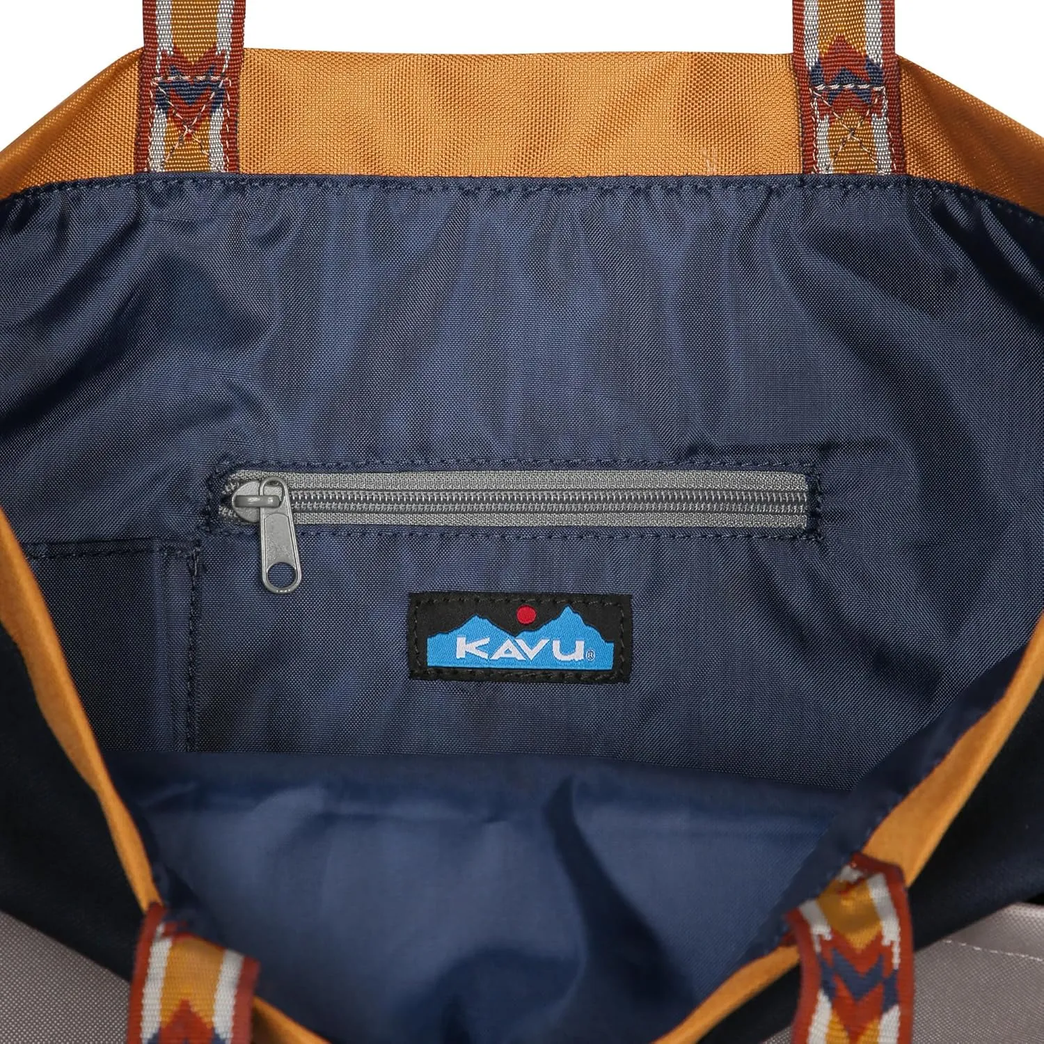 KAVU Twin Falls Tote Shoulder Strap Canvas Color Block Bag