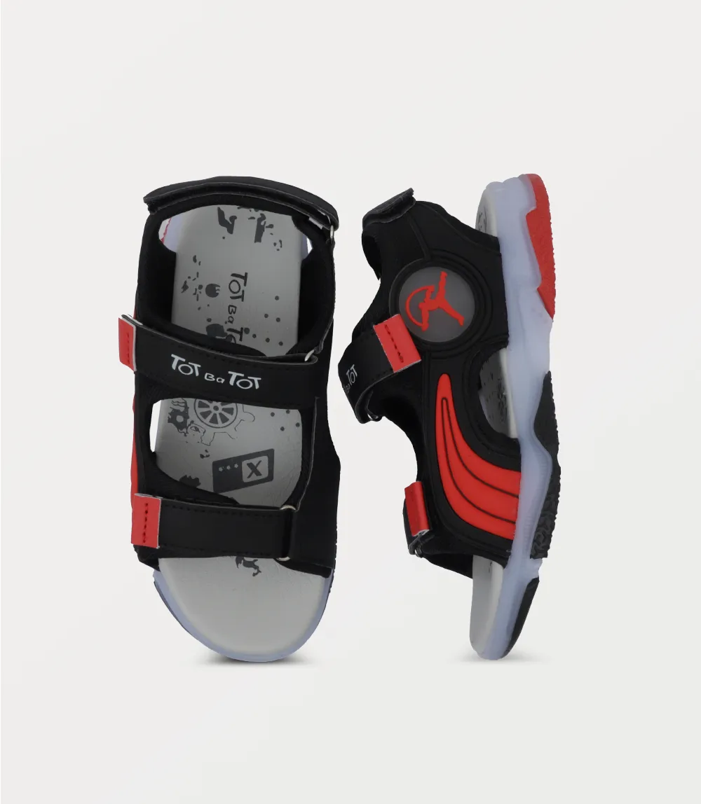 KB0255-BLACK-Boy Sandal