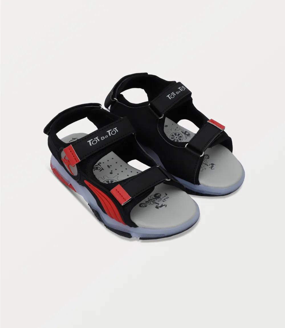 KB0255-BLACK-Boy Sandal