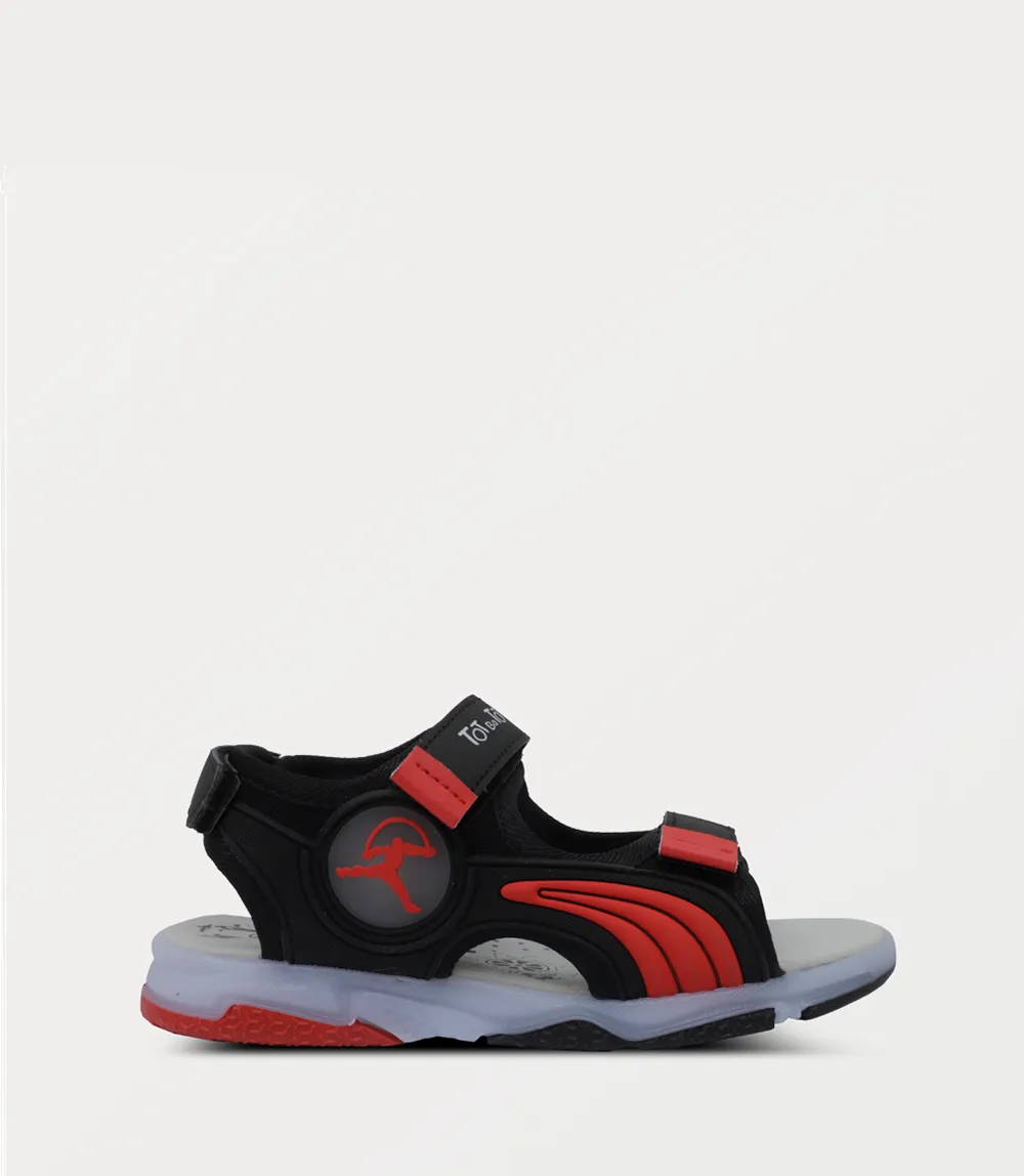 KB0255-BLACK-Boy Sandal