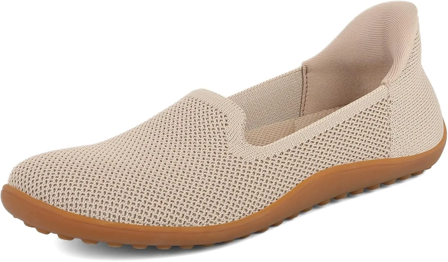 KBZone Women's Wide Toe Box Slip on Flats Shoes Comfortable Round Toe Mesh Loafers Walking Shoes