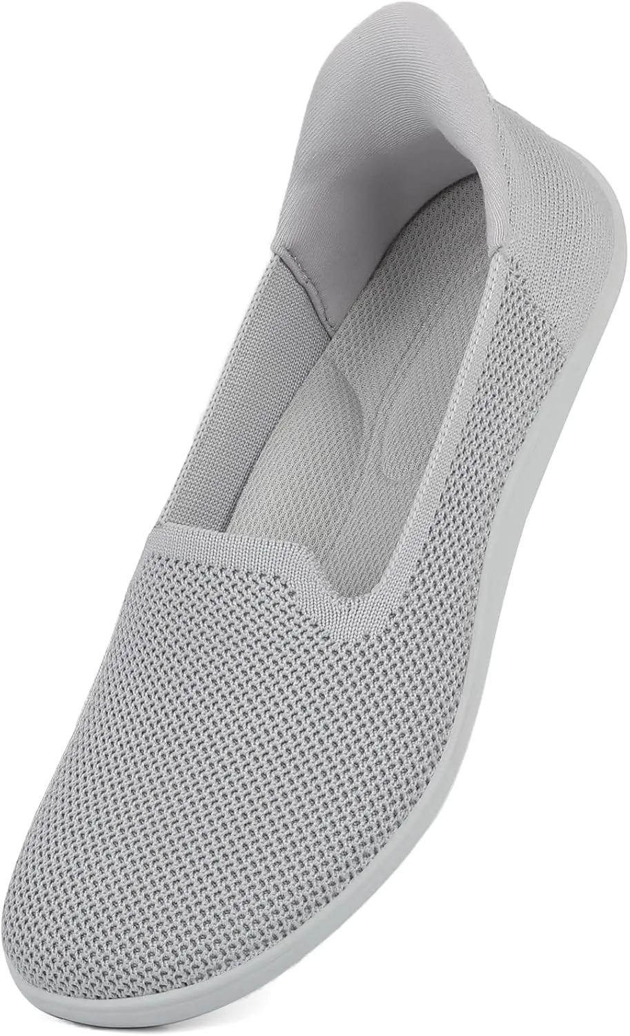 KBZone Women's Wide Toe Box Slip on Flats Shoes Comfortable Round Toe Mesh Loafers Walking Shoes