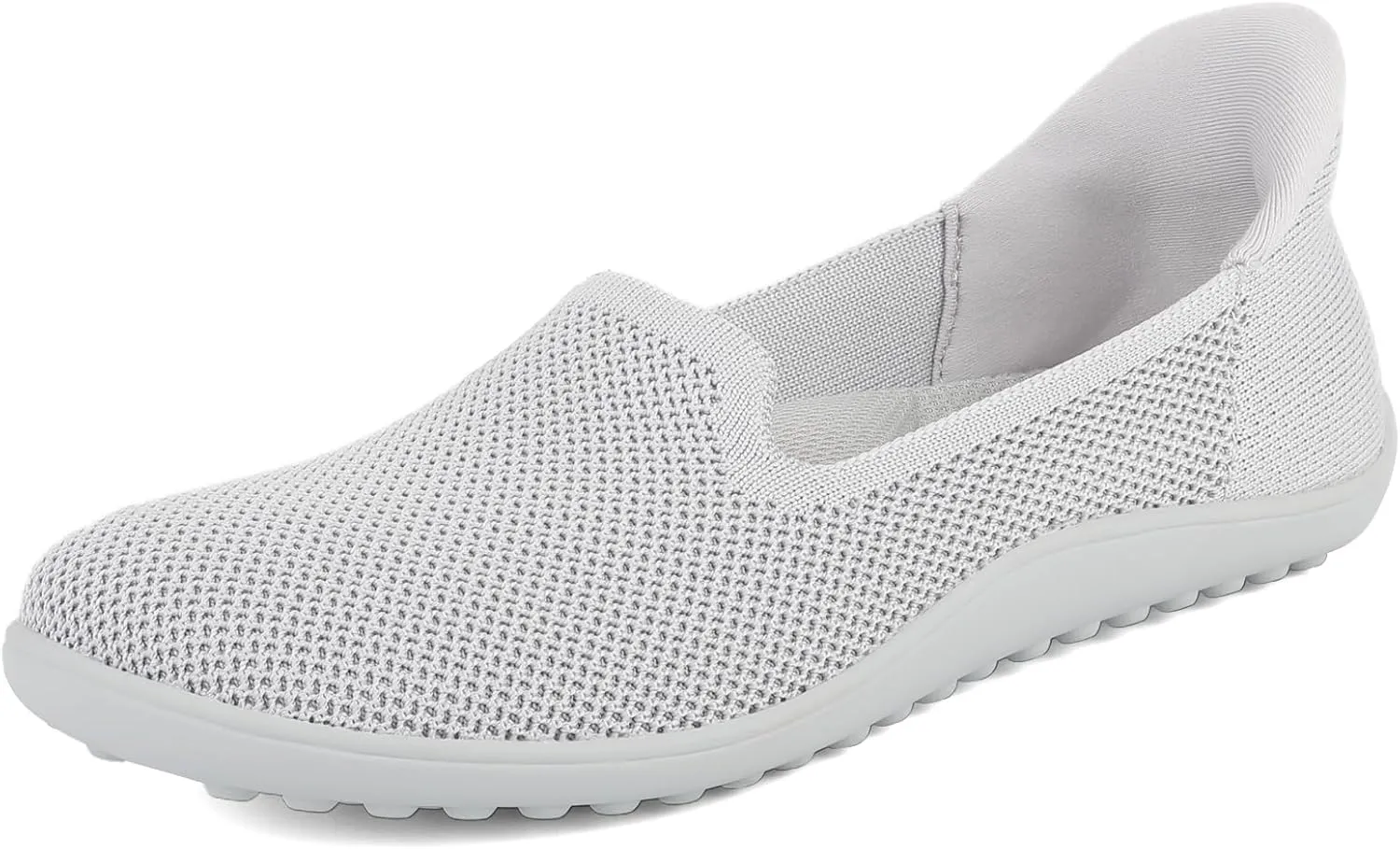 KBZone Women's Wide Toe Box Slip on Flats Shoes Comfortable Round Toe Mesh Loafers Walking Shoes