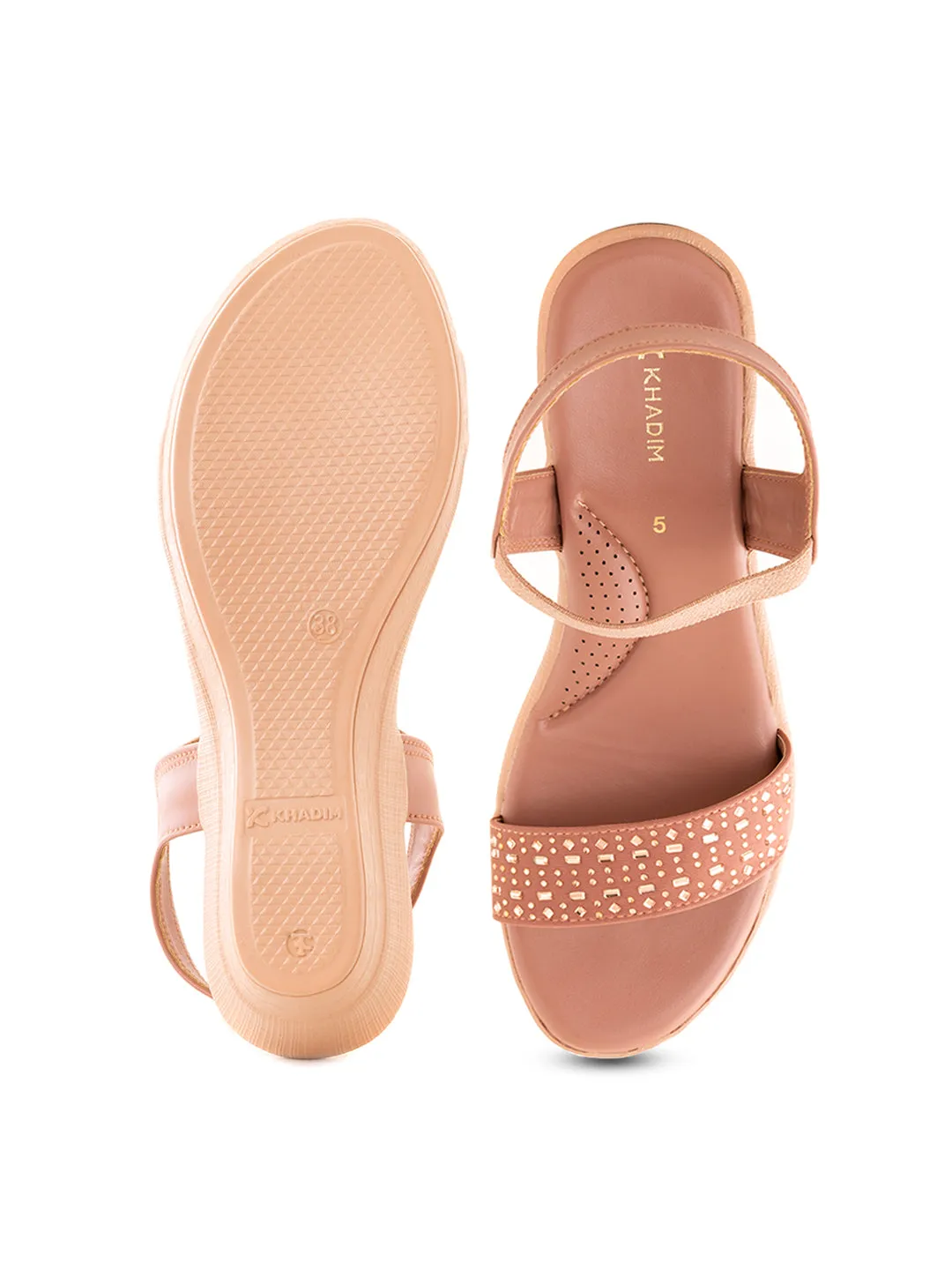 Khadim Wedge Heel Slingback Sandal for Women