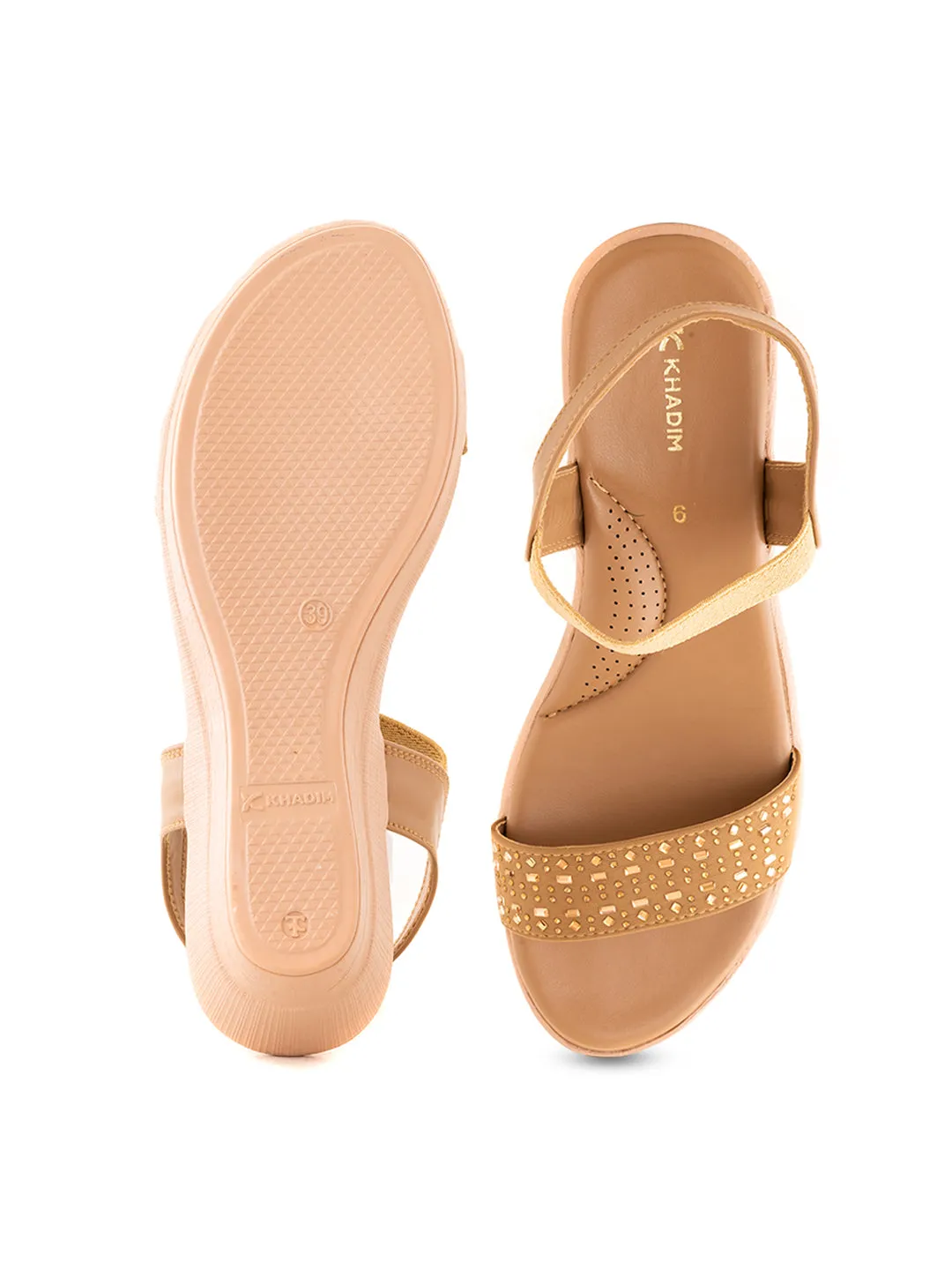 Khadim Wedge Heel Slingback Sandal for Women