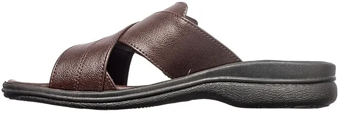 Khadim's Men Synthetic Solid Brown Sandal