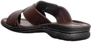 Khadim's Men Synthetic Solid Brown Sandal