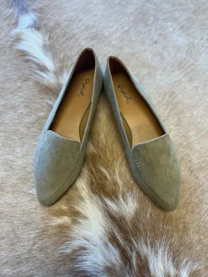 Khaki Suede Loafers