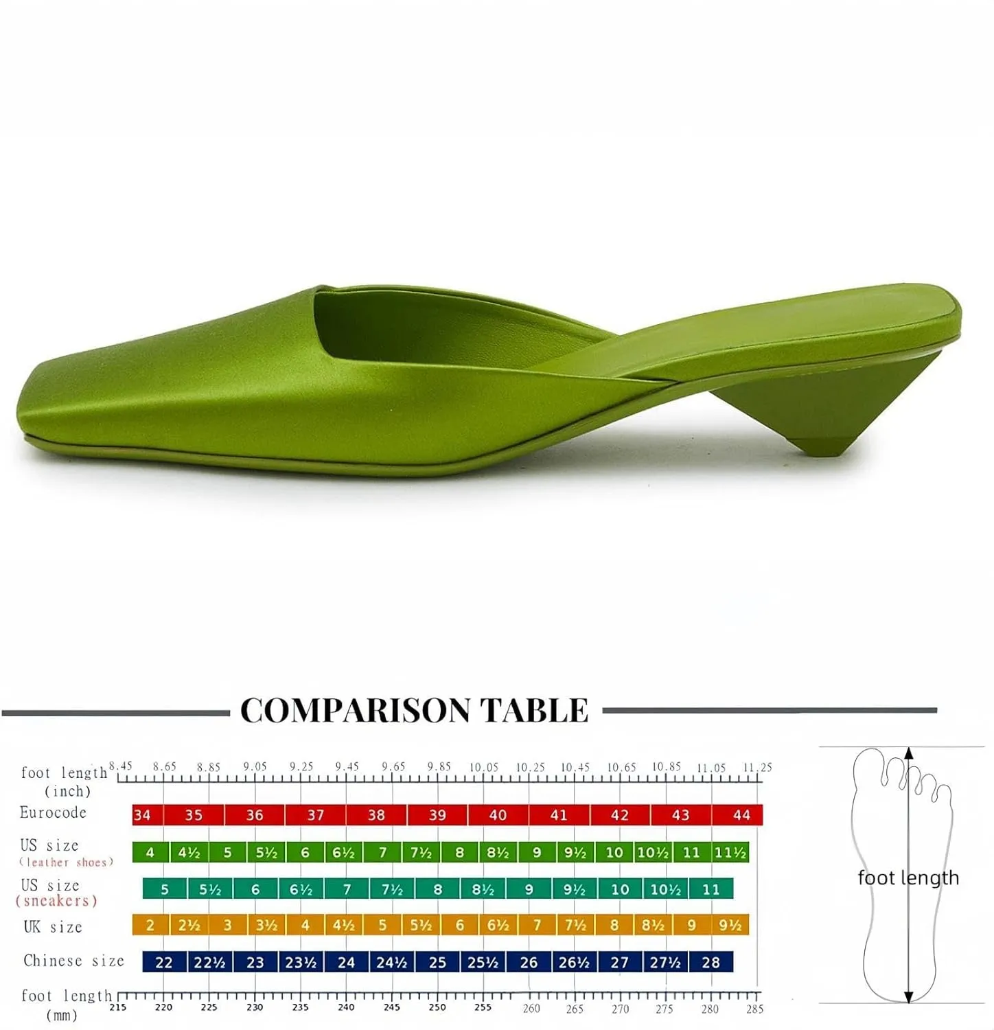 Kitten Heels Mules for Women, Satin Peep Square Toe Slingback Slip On Sandals for Dressy Casual