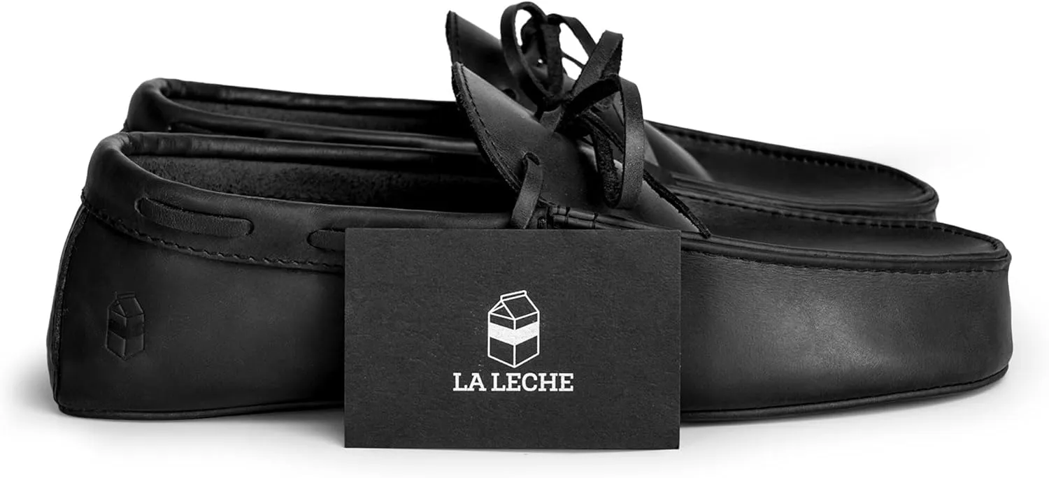 La Leche, Boat Slippers for Men, Cushioned Shoes for Home, Indoor-friendly Sole, Memory Foam and Full Grain Leather, Handmade