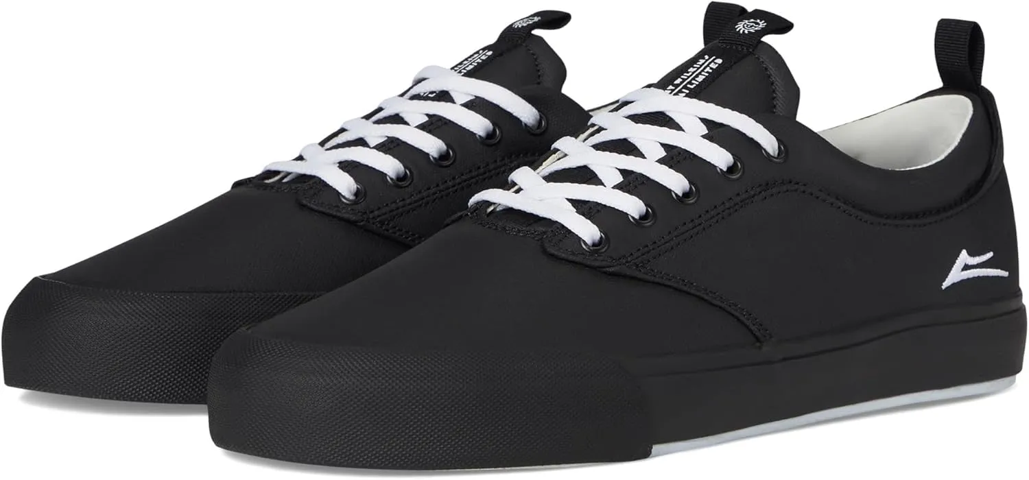 Lakai Mens Wilkins Black Canvas, 7.5, Medium