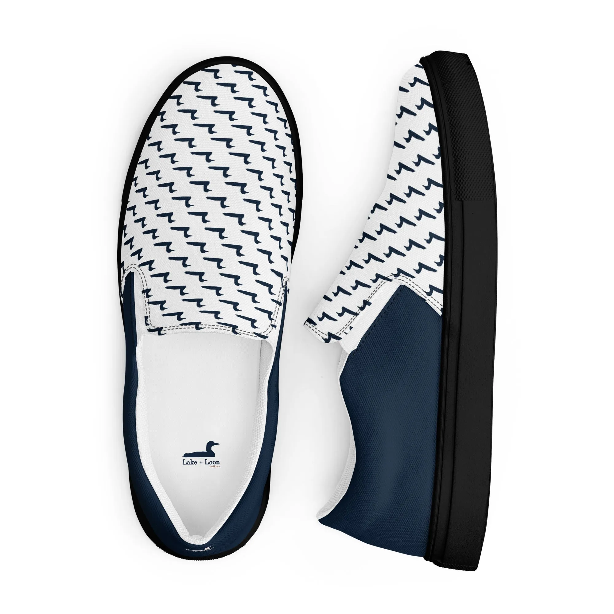 Lake   Loon Signature Men's Slip-On Canvas Dock Shoes