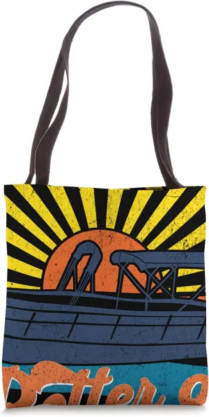 Life Is Better On Lake Lanier Pontoon Party Barge Sandbar Bo Tote Bag