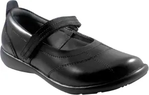 Little Girls Black Soft Leather Shoes, Cristina 12M