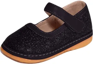 Little Mae's Boutique Mary Jane Squeaky Shoes for Toddler Girls, Ideal Walking Shoes with Removable Squeaker and Adjustable Strap - Soft Sole Shoes for Little Girls