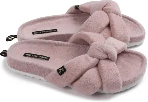 London Women's Footwear Beautiful Slider Slipper Bow - Ariel Pink