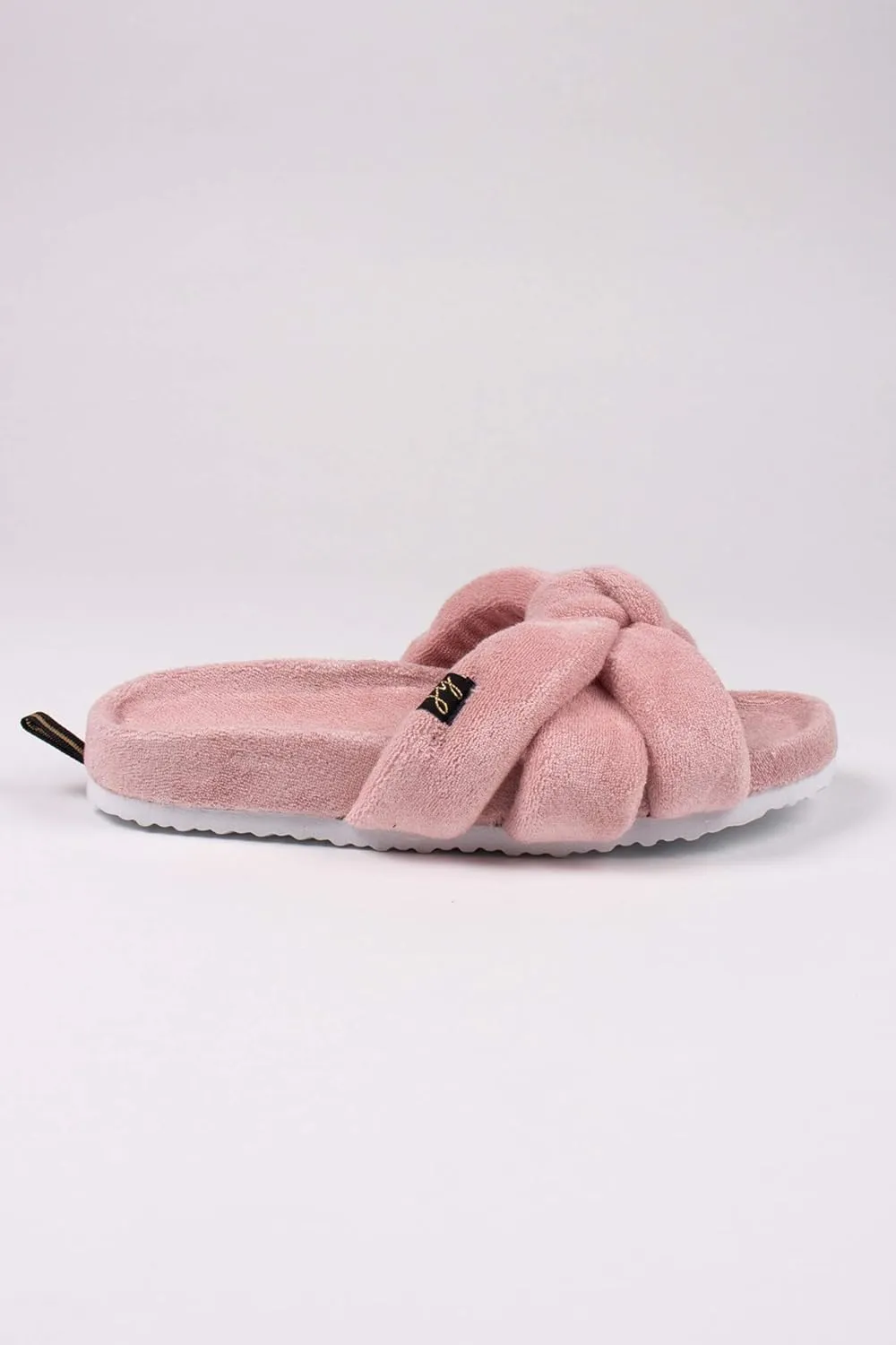 London Women's Footwear Beautiful Slider Slipper Bow - Ariel Pink