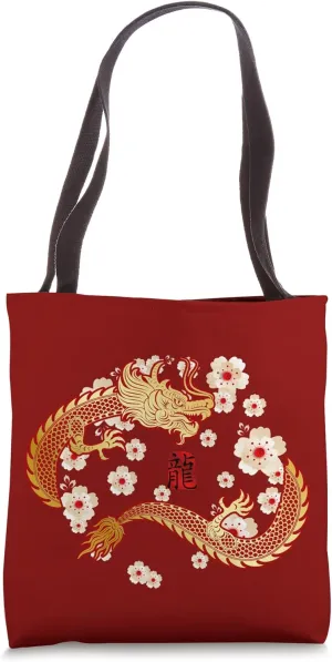 Lucky Money Red Envelope Red Pocket Dragon Year Ingot Coin Tote Bag