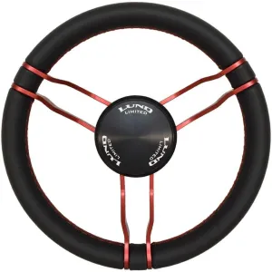 Lund Boat Steering Wheel 2338014 | Gussi Italia 13 3/4 Inch Black Red