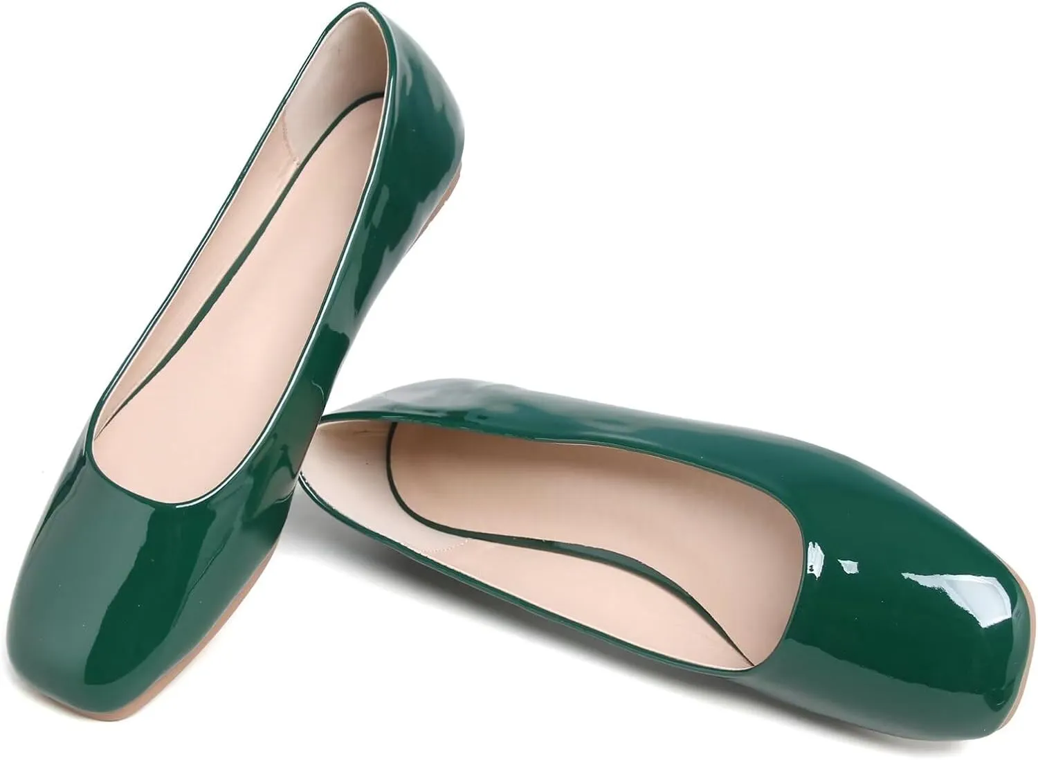 LUXINYU Flats for Women Classic Pointed Toe Slip-On Ballet Flats Soft Pu Leather Dress Shoes Comfortable Loafers Lightweight