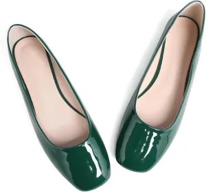 LUXINYU Flats for Women Classic Pointed Toe Slip-On Ballet Flats Soft Pu Leather Dress Shoes Comfortable Loafers Lightweight