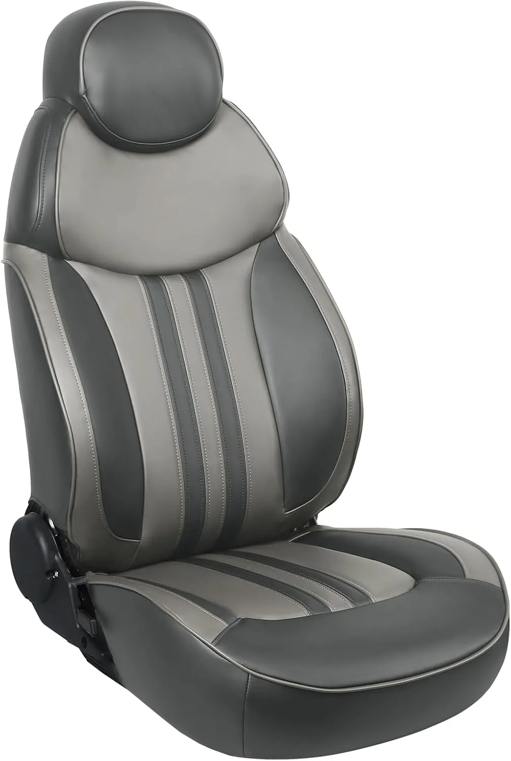 Luxury Reclining Boat Seat High Back Pontoon Captains Chair,Charcoal/Light Gray