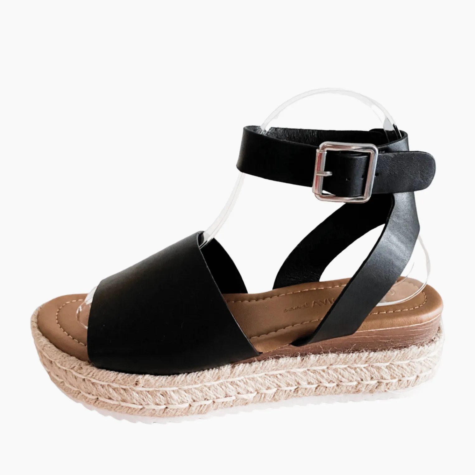 Maggie Black Strap Sandals