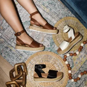 Maggie Black Strap Sandals