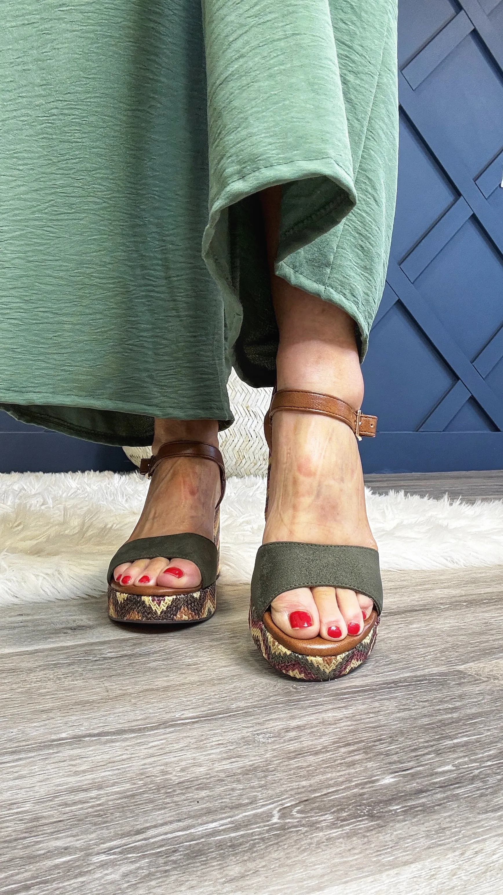Marley Khaki wedge