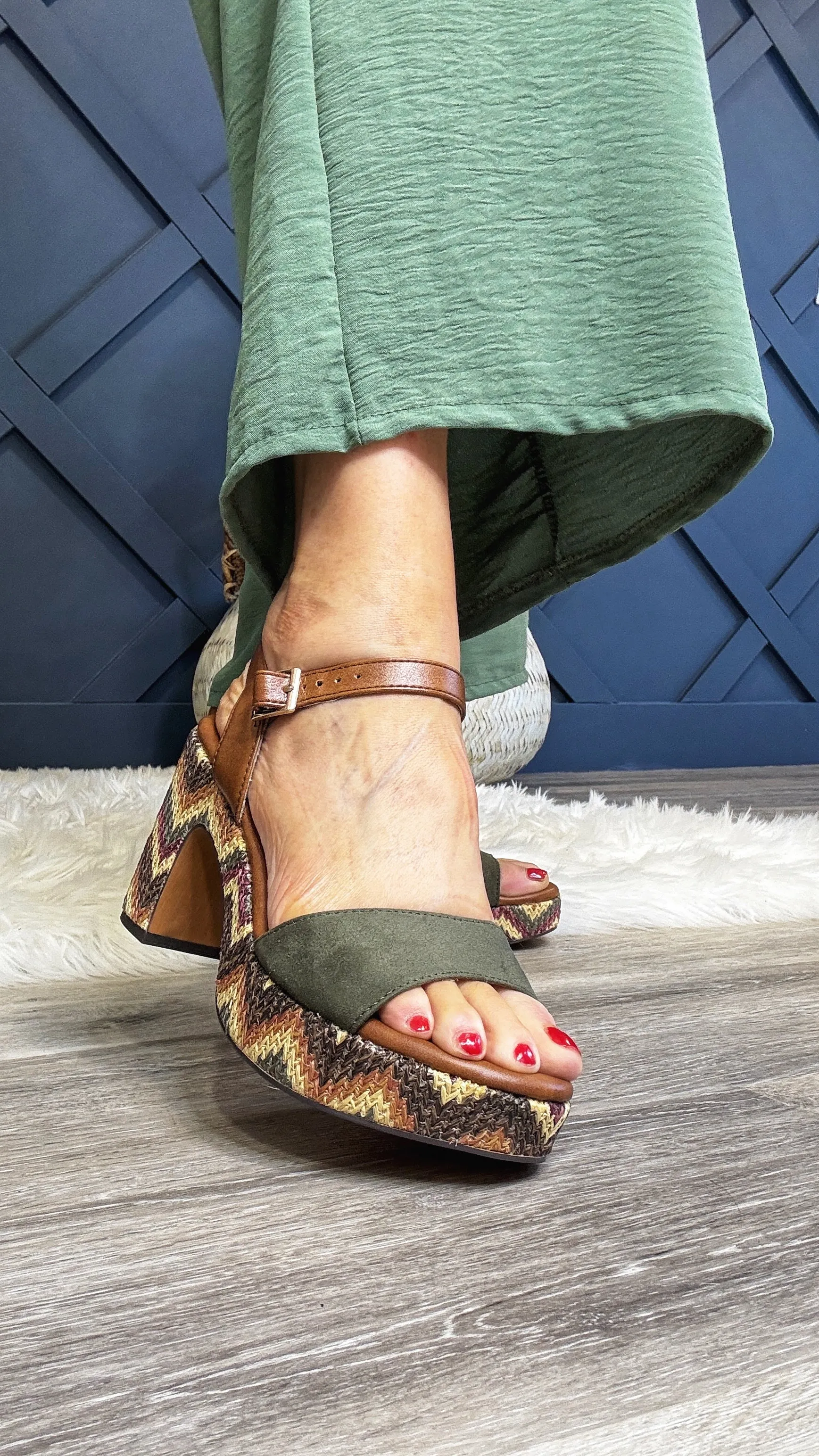 Marley Khaki wedge