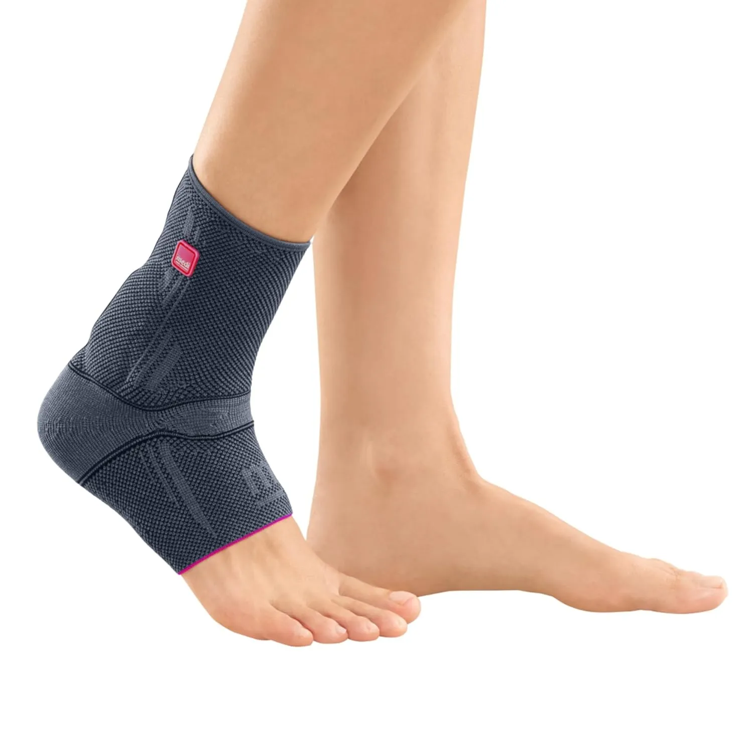 Medi Achimed Knit Ankle Support for Men & Women – Achilles Brace Compressive Foot Wrap Post-Surgical Moderate Support Ankle Stabilization V Silver