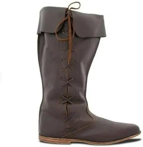 Medieval Leather Boots | Re-Enactment Shoes SCA LARP Riding Custom | Leather Boot