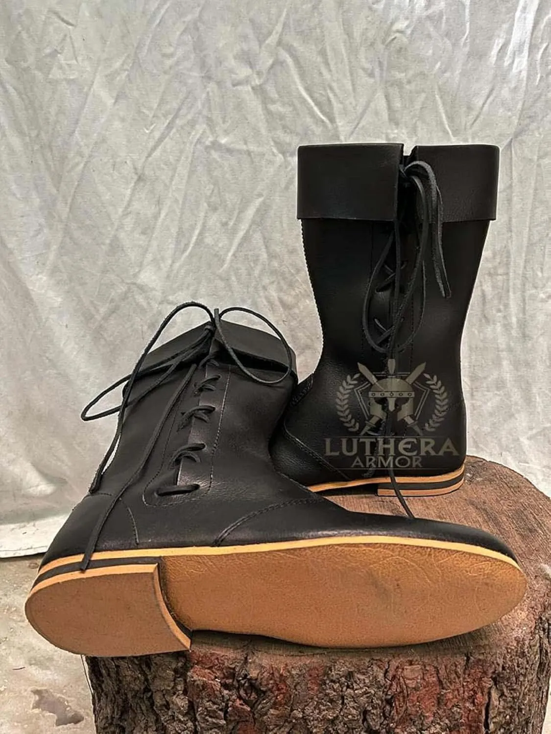 Medieval Leather Lise's Boots Medieval boots late 14th-15th Century Shoes Handmade shoes Riding Boots