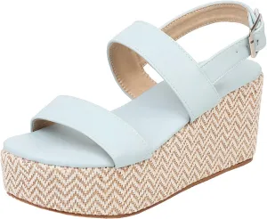 Meefit Women Platform Espadrille Wedges Sandals Open Toe Slingback Ankle Strap High Heels Sandals