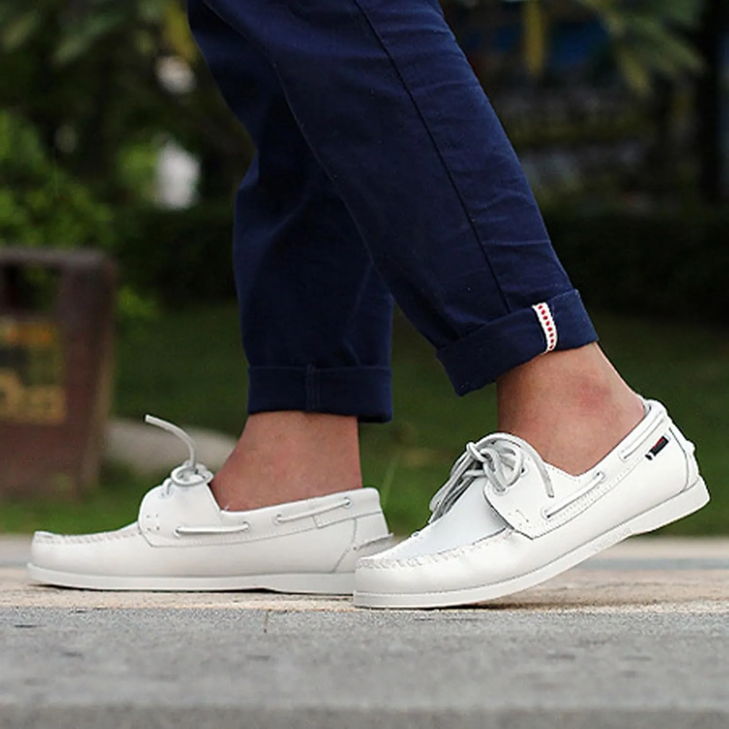 Men's Leather Fashion 2 Eye Boat Shoes,Lightweight Comfort Non-Slip Casual Driving Walking Moccasin Wendy Penny Loafers